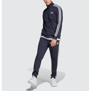 Adidas‎ Men's 3 Stripe Tricot Tracksuit Set Full Zip Athleisure XL LEGEND INK
